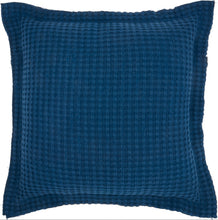 Load image into Gallery viewer, Mina Victory Life Styles Waffle Stonewash Navy Throw Pillow BX056 1&#39;10&quot; x 1&#39;10&quot;
