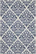 Load image into Gallery viewer, Nourison Grafix GRF06 Navy Blue and White 4&#39;x6&#39; Area Rug GRF06 White/Blue
