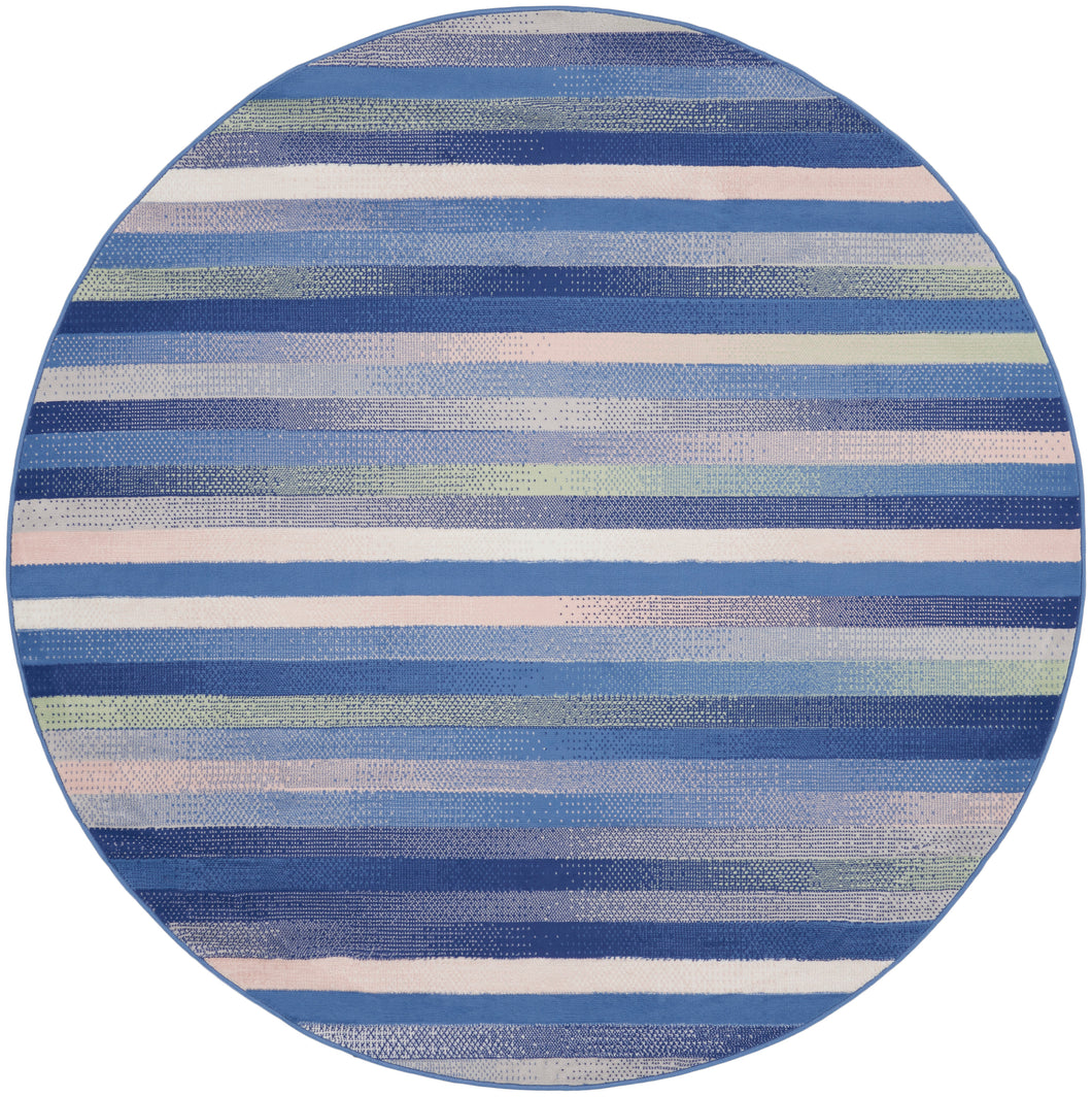 Nourison Whimsicle 8' Round Area Rug WHS12 Blue Multicolor