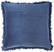 Load image into Gallery viewer, Kathy Ireland Home Curly Shag Navy Throw Pillow TL208 20&quot;X20&quot;

