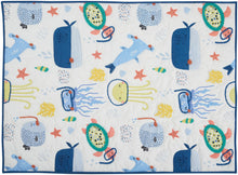 Load image into Gallery viewer, Mina Victory Plush Under the Sea Multicolor Quilt CR941 36&quot; x 48&quot;
