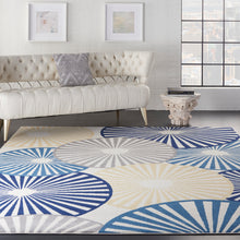 Load image into Gallery viewer, Nourison Grafix GRF20 White and Blue 8&#39;x10&#39; Large Rug GRF20 White
