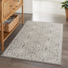 Load image into Gallery viewer, Nourison Jubilant JUB06 Grey 3&#39;x5&#39; Small Floral Area Rug JUB06 Ivory/Grey
