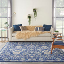 Load image into Gallery viewer, Nourison Grafix GRF24 Navy Blue 7&#39;x10&#39; Persian Area Rug
