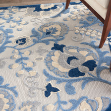 Load image into Gallery viewer, Nourison Aloha 4&#39; x 6&#39; Area Rug ALH17 Blue/Grey
