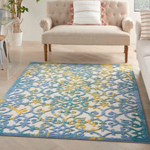 Load image into Gallery viewer, Nourison Aloha 5&#39; x 7&#39; Area Rug ALH21 Ivory Blue
