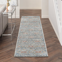 Load image into Gallery viewer, Nourison Concerto 10&#39; Runner Area Rug CNC16 Blue/Ivory
