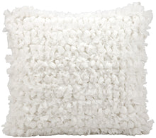 Load image into Gallery viewer, Mina Victory Loop White Shag Throw Pillow DL658 20&quot; x 20&quot;
