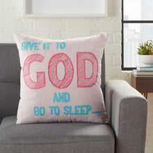Load image into Gallery viewer, Nourison Trendy, Hip, New-Age Give to God-Go Sleep Multicolor Throw Pillow RN905 18&quot; x 18&quot;
