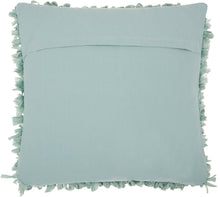 Load image into Gallery viewer, Mina Victory Paper Loop Shag Celadon Throw Pillow DL058 20&quot; x 20&quot;
