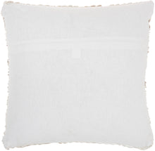 Load image into Gallery viewer, Mina Victory Life Styles Woven Ribbon Loops Beige Throw Pillow DC257 - 20&quot; x 20&quot;
