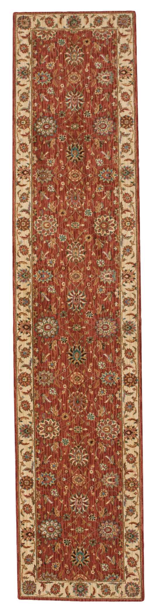 Nourison Living Treasures LI05 Brown 12' Runner Hallway Rug LI05 Rust