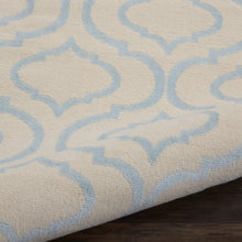 Load image into Gallery viewer, Nourison Jubilant JUB19 White and Blue 7&#39; Runner Low-pile Hallway Rug JUB19 Ivory/Blue
