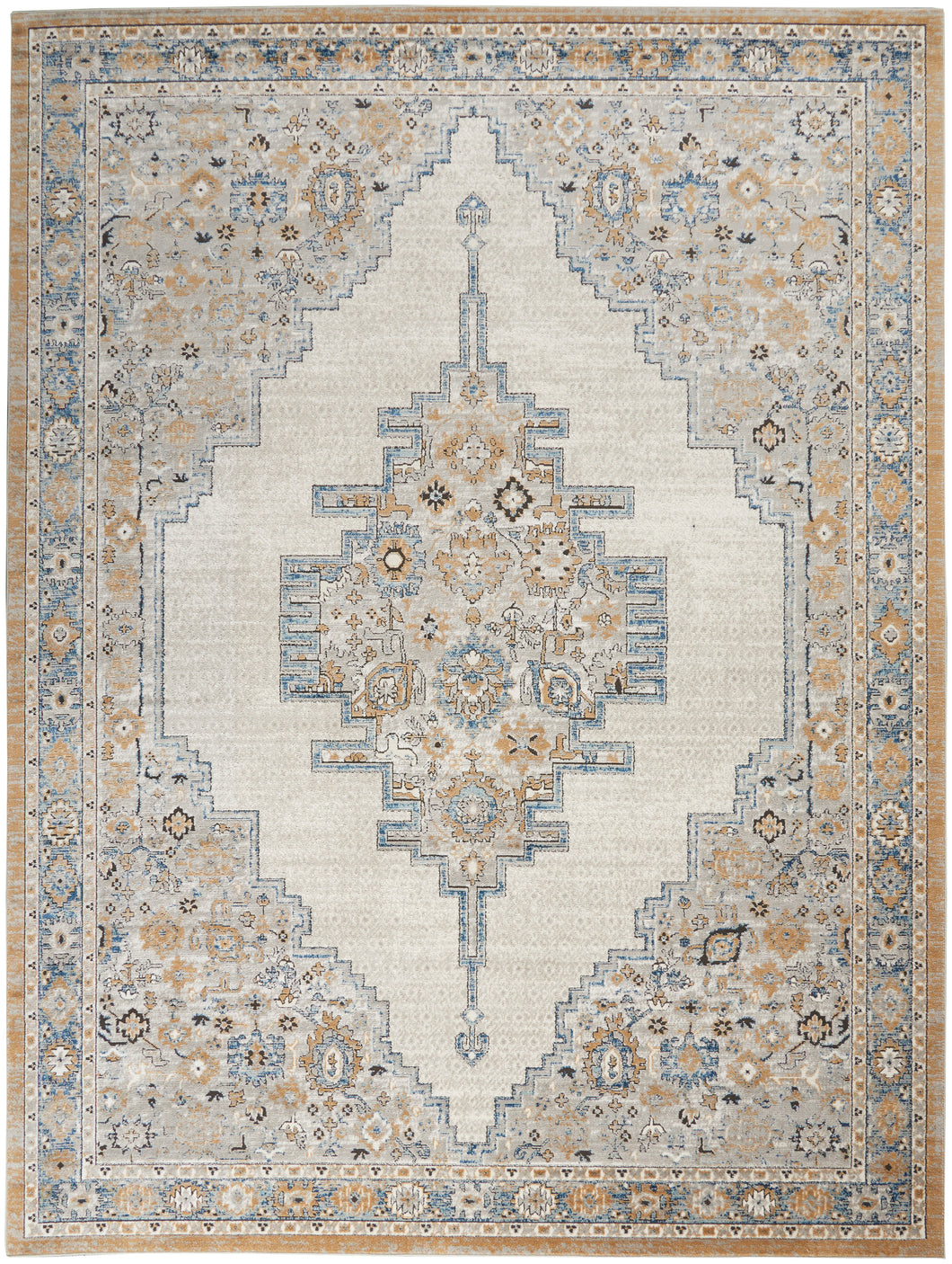 Nourison Concerto 9' x 12' Area Rug CNC09 Grey/Light Blue