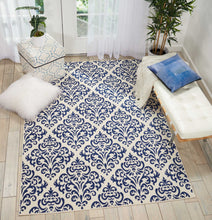Load image into Gallery viewer, Nourison Grafix GRF06 Navy Blue and White 5&#39;x7&#39; Area Rug GRF06 White/Blue

