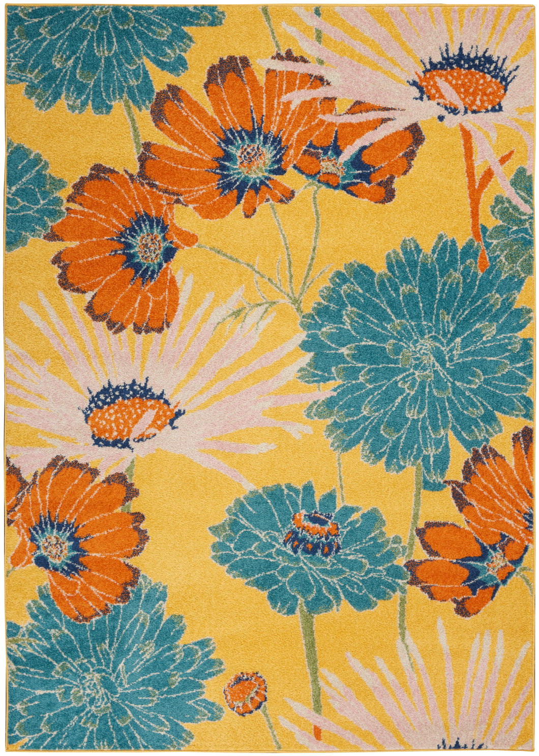 Nourison Allur 2' x 3' Yellow Multicolor Area Rug ALR06 Yellow Multicolor