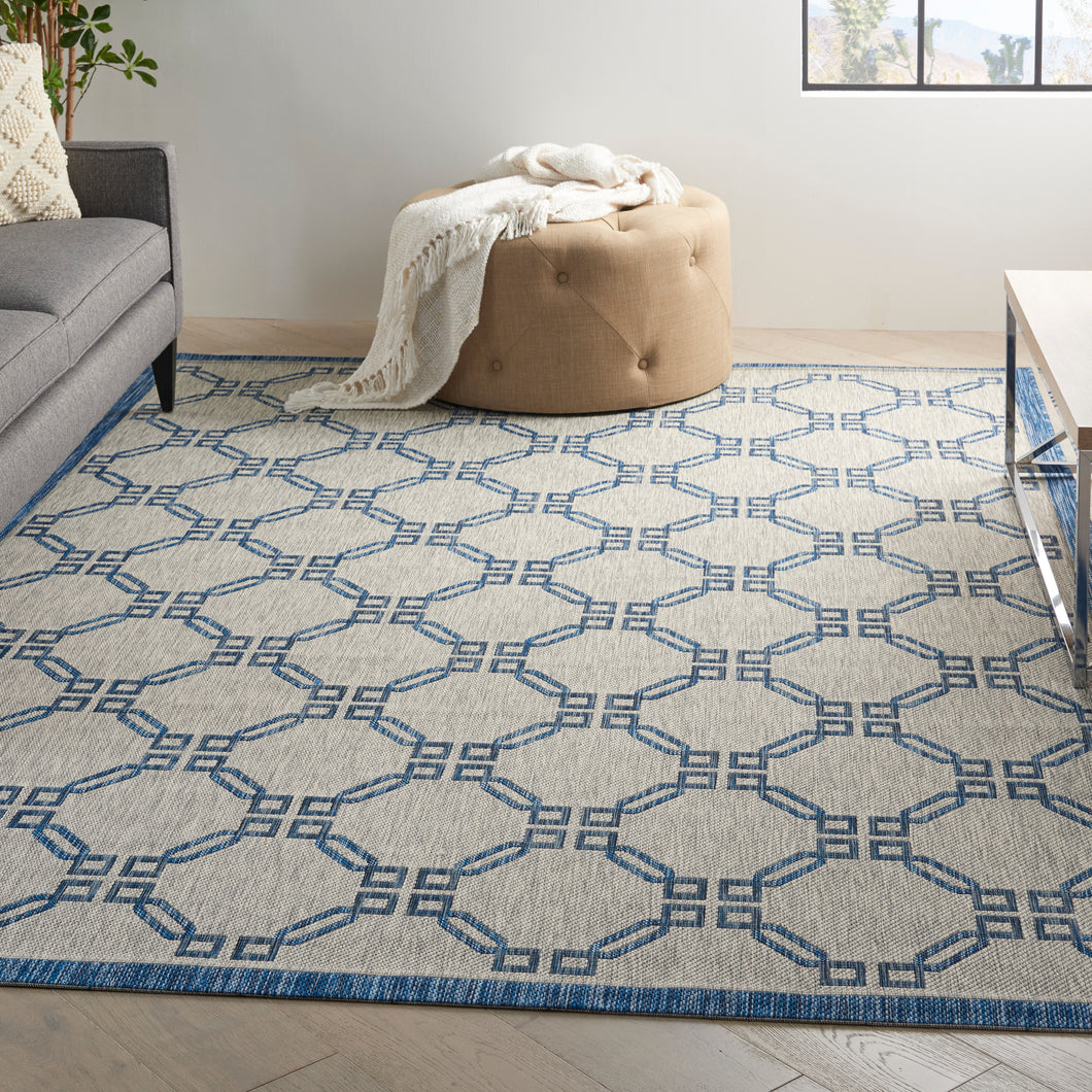 Nourison Country Side 6' x 9' Area Rug CTR02 Ivory Blue
