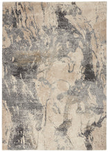 Load image into Gallery viewer, Nourison Fusion FSS16 Beige and Grey 4&#39;x6&#39; Low-pile Shag Area Rug FSS16 Cream Grey

