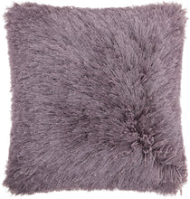 Load image into Gallery viewer, Mina Victory Yarn Shimmer Lavender Shag Throw Pillow TL004 20&quot; x 20&quot;
