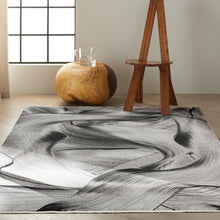 Load image into Gallery viewer, Calvin Klein Balian 5&#39;x7&#39; Area Rug CK53 Grey/Black
