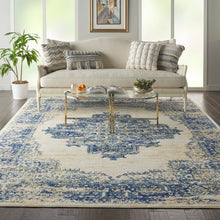 Load image into Gallery viewer, Nourison Grafix GRF14 7&#39;x10&#39; White and Blue Rug
