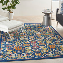 Load image into Gallery viewer, Nourison Allur 4&#39; x 6&#39; Navy Multicolor Area Rug ALR03 Navy Multicolor

