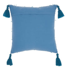 Load image into Gallery viewer, Mina Victory Life Styles Hand Knotted Velvet Blue Throw Pillow AZ044 18&quot; x 18&quot;
