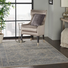 Load image into Gallery viewer, Malta by kathy ireland Home MAI12 Ivory/Blue 4&#39;x6&#39; Area Rug MAI12 Ivory/Blue
