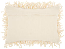Load image into Gallery viewer, Mina Victory Skinny Fugga Shag Ivory Throw Pillow DC105 14&quot; x 20&quot;
