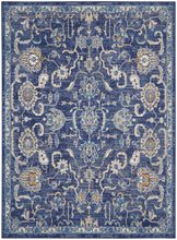 Load image into Gallery viewer, Nourison Grafix GRF24 Navy Blue 6&#39;x9&#39; Persian Area Rug
