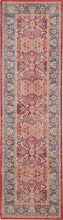 Load image into Gallery viewer, Nourison Ankara Global ANR02 Red and Blue Multicolor 8&#39; Runner Low-pile Hallway Rug ANR02 Red
