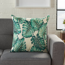 Load image into Gallery viewer, Nourison Trendy, Hip, New-Age Velvet Tropical Palm Multicolor Throw Pillow L9017 18&quot; x 18&quot;
