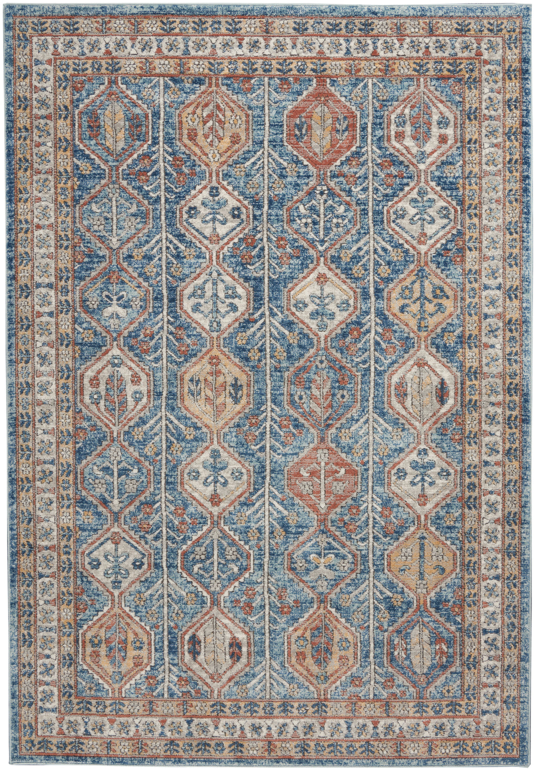 Nourison Concerto 4' x 6' Area Rug CNC15 Blue/Multi