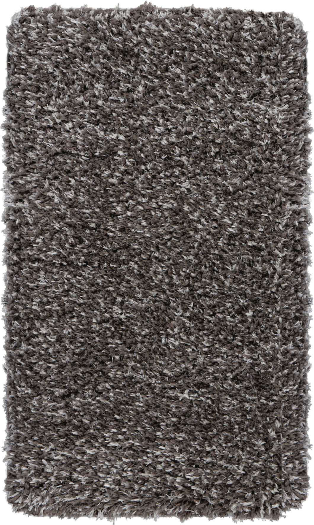 Nourison Luxe Shag 2' X 4' Charcoal Grey Plush Area Rug LXS01 Charcoal