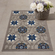 Load image into Gallery viewer, Nourison Aloha 3&#39;x4&#39; Grey Patio Area Rug ALH19 Grey/Blue
