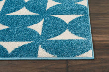 Load image into Gallery viewer, Nourison Harper 2&#39; X 4&#39; Blue Retro Area Rug DS301 Blue
