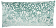 Load image into Gallery viewer, Mina Victory Luminescence Metallic Zebra Celadon Throw Pillow ET139 1&#39; x 2&#39;
