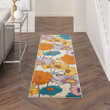 Load image into Gallery viewer, Nourison Allur 8&#39; Runner Ivory Multicolor Area Rug ALR06 Ivory Multicolor
