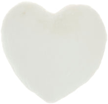 Load image into Gallery viewer, Mina Victory Faux Rabbit Fur Heart White Throw Pillow SN103 18&quot;X18&quot;
