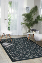 Load image into Gallery viewer, Nourison Home &amp; Garden RS019 Black 10&#39;x14&#39; Rug RS019 Black
