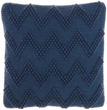 Load image into Gallery viewer, Mina Victory Life Styles Navy Large Chevron Throw Pillow DC173 20&quot; x 20&quot;
