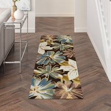 Load image into Gallery viewer, Nourison Fantasy FA16 Brown 8&#39; Runner Hallway Rug FA16 Chocolate
