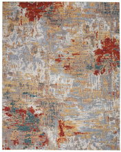 Load image into Gallery viewer, Nourison Artworks ATW03 Red and Gold Multicolor 9&#39;x12&#39; Rug ATW03 Silver/Grey/Yellow
