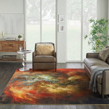 Load image into Gallery viewer, Nourison Le Reve LER07 Red and Brown 8&#39;x10&#39; Large Storm Clouds Rug LER07 Red/Multicolor
