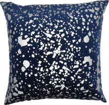 Load image into Gallery viewer, Nourison Luminescence Metallic Splash Navy Throw Pillow QY168 18&quot;X18&quot;
