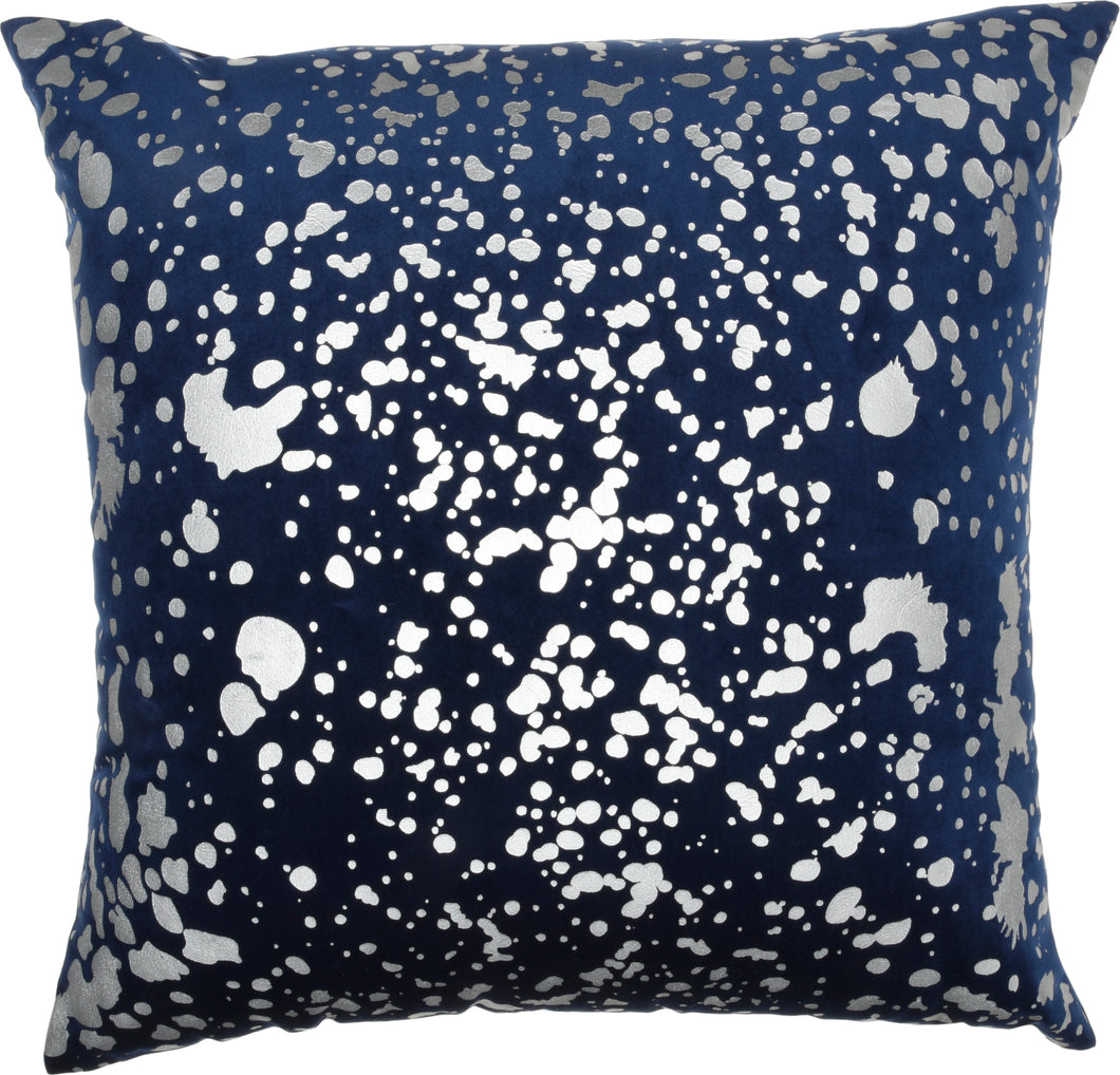 Nourison Luminescence Metallic Splash Navy Throw Pillow QY168 18