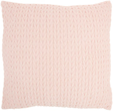 Load image into Gallery viewer, Mina Victory Life Styles Quilted Chevron Blush Throw Pillow ET299 22&quot;X22&quot;
