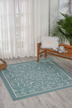 Load image into Gallery viewer, Nourison Home &amp; Garden RS019 Blue 8&#39;x11&#39; Rug RS019 Light Blue
