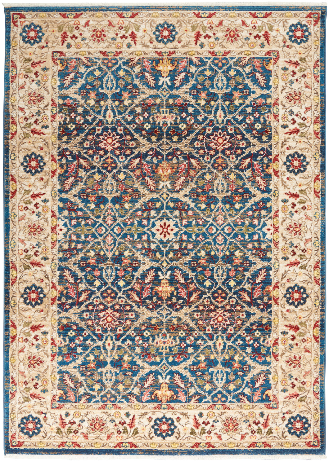 Nourison Revel 3'x5' Blue Ivory Area Rug REV03 Blue Ivory