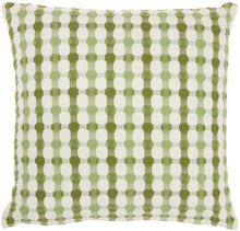 Load image into Gallery viewer, Mina Victory Life Styles Embroidered Dots Green Throw Pillow SS911 18&quot;X18&quot;
